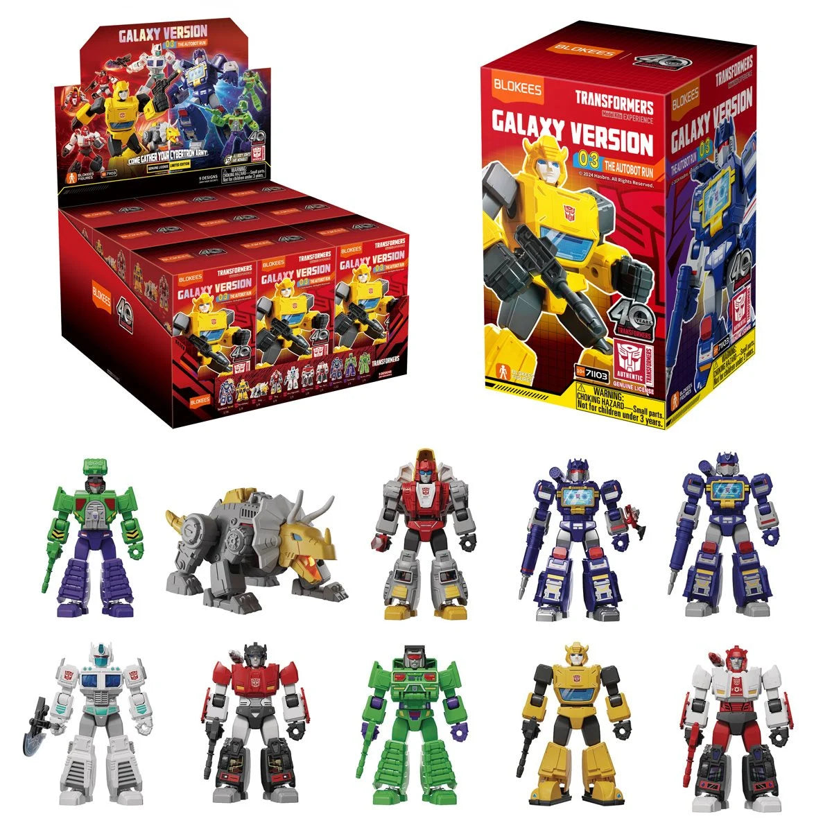 Transformers Galaxy Version 3 The Autobot Run Blokees Mini Model Kit Case of 9