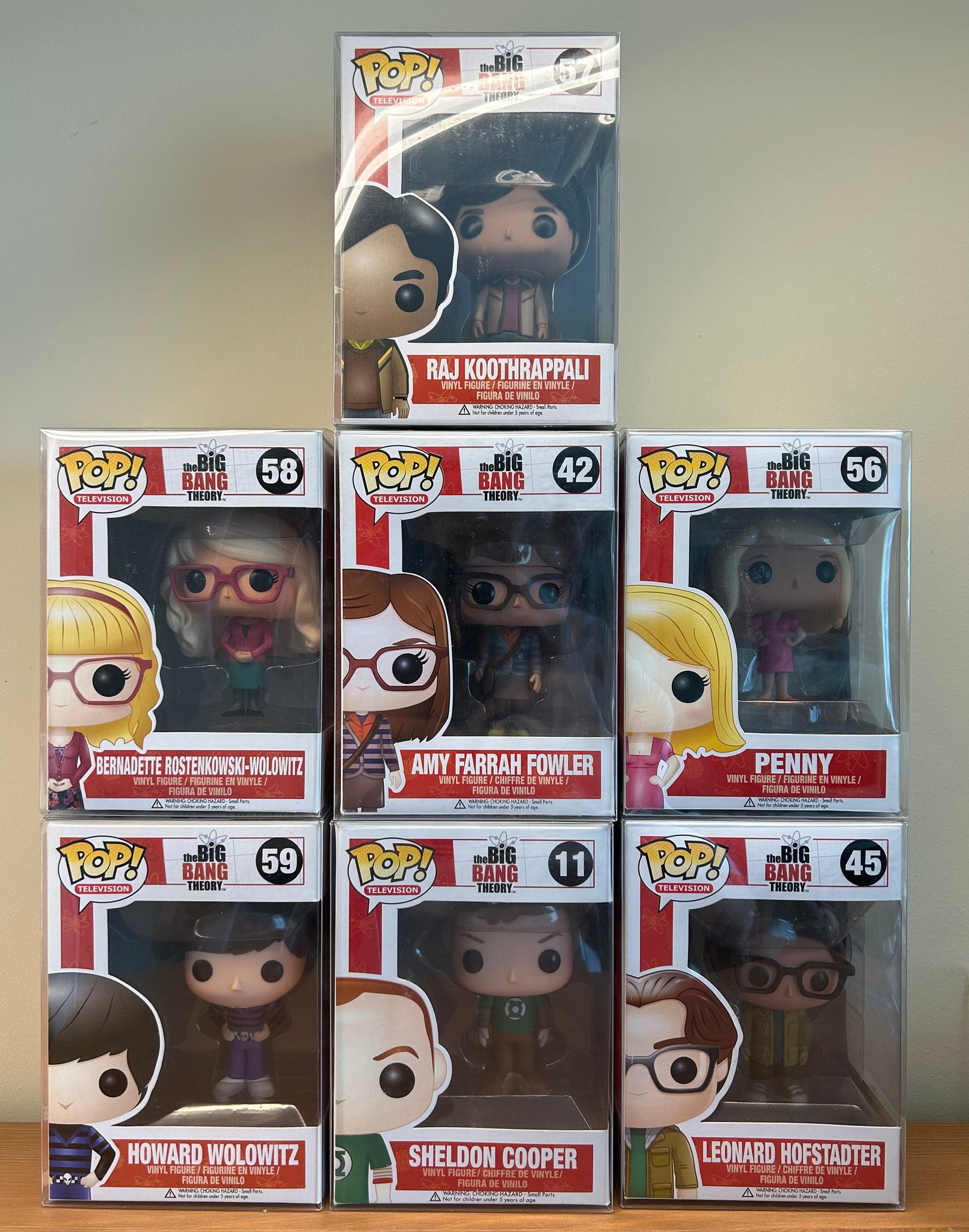 Funko Pop Television Big Bang Theory OG Set of 7 Sheldon Amy & More