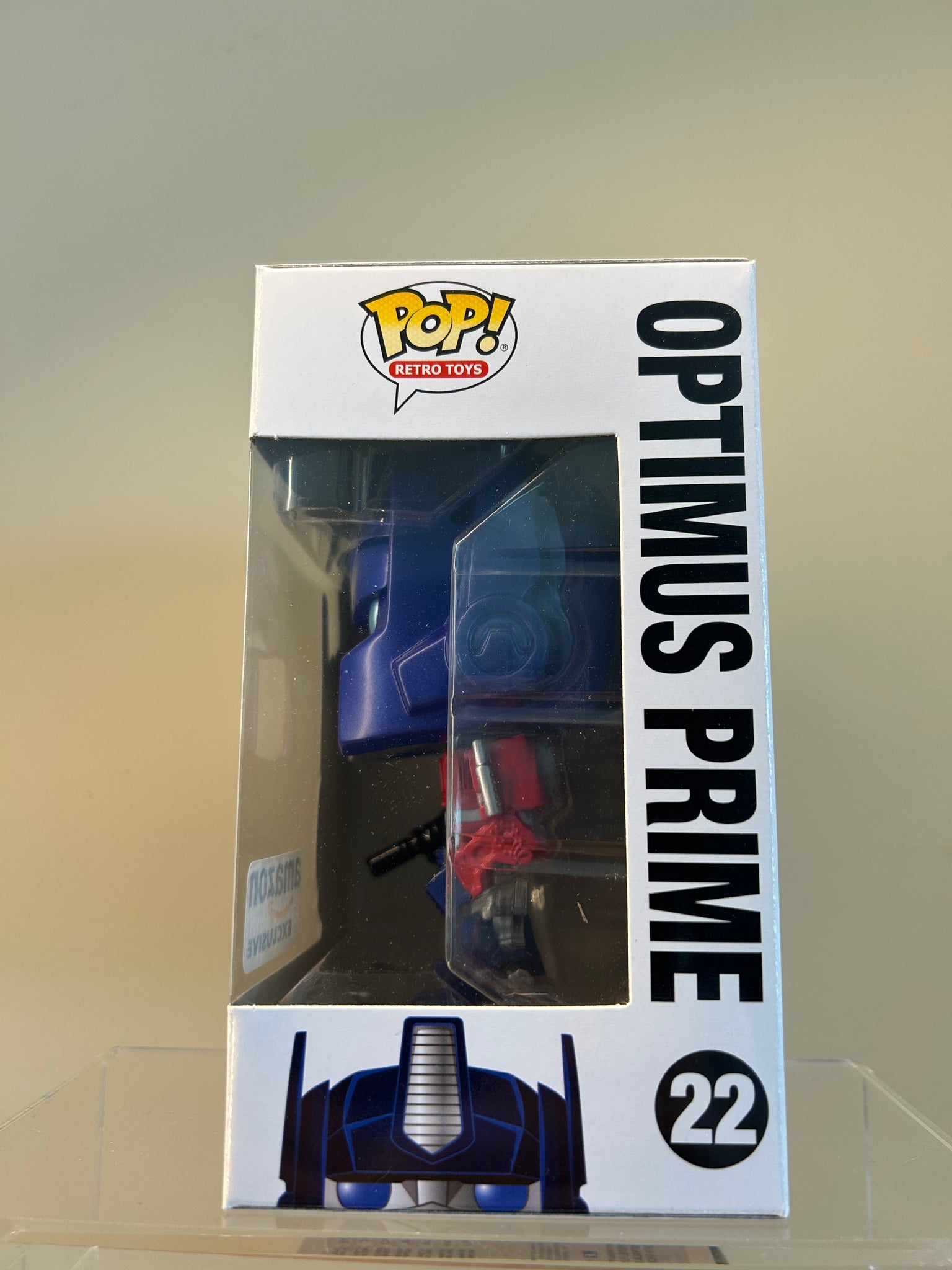 Funko Pop Retro Toys Transformers Optimus Prime Metalic Amazon Exclusive