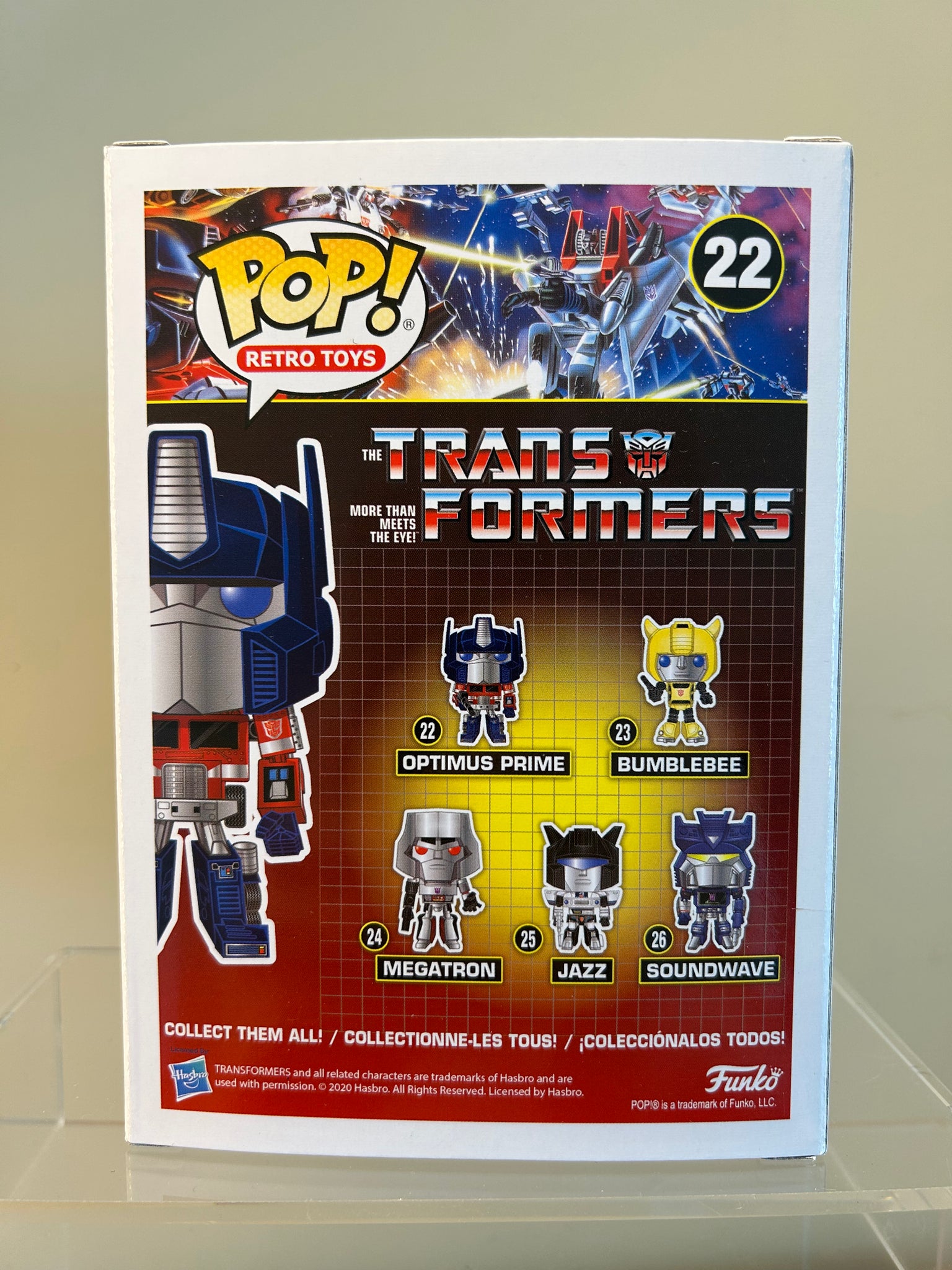 Funko Pop Retro Toys Transformers Optimus Prime Metalic Amazon Exclusive