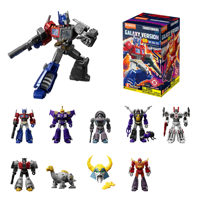 Transformers Galaxy Version Wave 8 One Shall Fall Mini Model Kit Display Case of 9