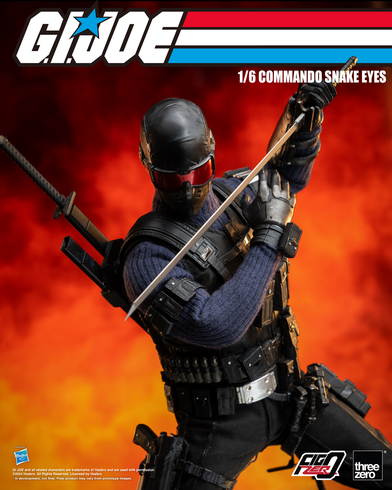 [PRE-ORDER] Three Zero G.I. Joe - FigZero 1/6 Commando Snake Eyes