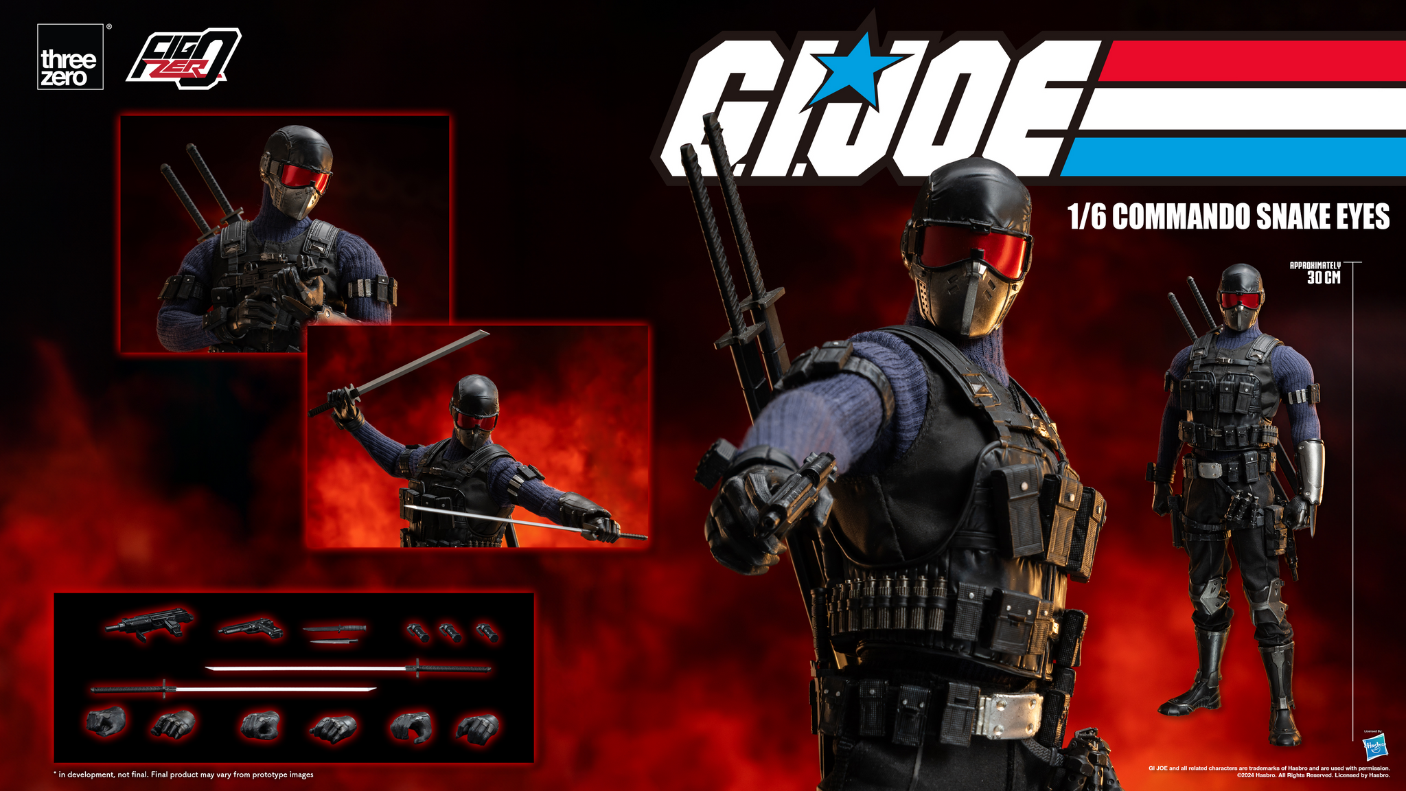 [PRE-ORDER] Three Zero G.I. Joe - FigZero 1/6 Commando Snake Eyes