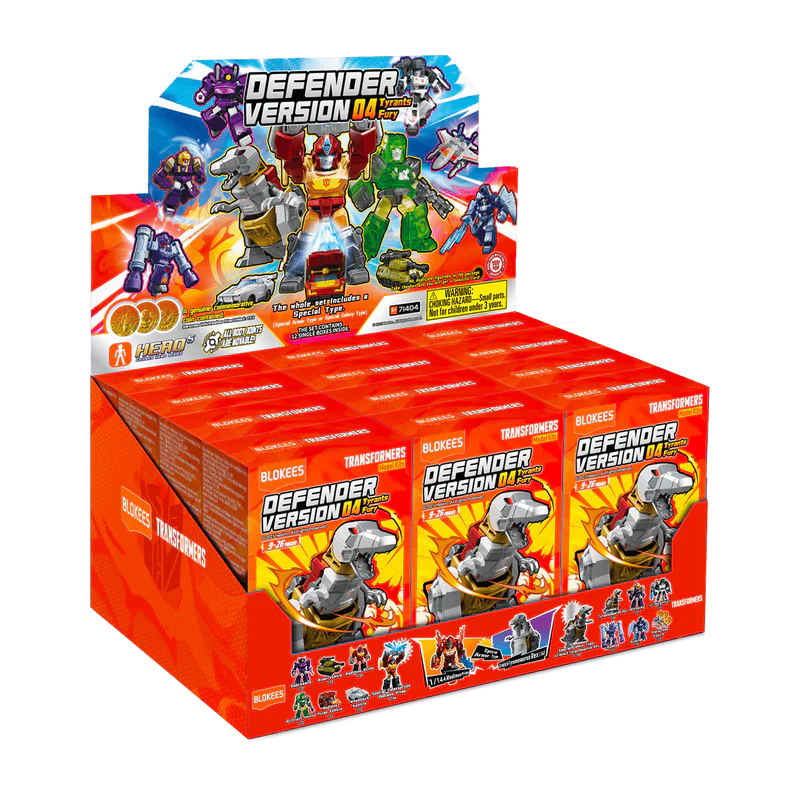 Transformers Defender Version Wave 4 Tyrants Fury Mini Model Kit Display Case of 12